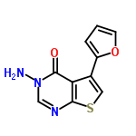 InChI=1/C10H7N3O2S/c11-13-5-12-9-8(10(13)14)6(4-16-9)7-2-1-3-15-7/h1-5H,11H2