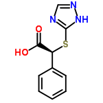 InChI=1/C10H9N3O2S/c14-9(15)8(7-4-2-1-3-5-7)16-10-11-6-12-13-10/h1-6,8H,(H,14,15)(H,11,12,13)/t8-/m0/s1