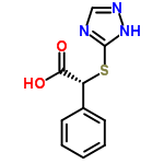 InChI=1/C10H9N3O2S/c14-9(15)8(7-4-2-1-3-5-7)16-10-11-6-12-13-10/h1-6,8H,(H,14,15)(H,11,12,13)/t8-/m1/s1