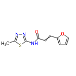 InChI=1/C10H9N3O2S/c1-7-12-13-10(16-7)11-9(14)5-4-8-3-2-6-15-8/h2-6H,1H3,(H,11,13,14)