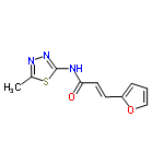 InChI=1/C10H9N3O2S/c1-7-12-13-10(16-7)11-9(14)5-4-8-3-2-6-15-8/h2-6H,1H3,(H,11,13,14)/b5-4+