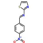 InChI=1/C10H7N3O2S/c14-13(15)9-3-1-8(2-4-9)7-12-10-11-5-6-16-10/h1-7H/b12-7+