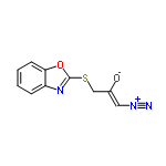 InChI=1/C10H7N3O2S/c11-12-5-7(14)6-16-10-13-8-3-1-2-4-9(8)15-10/h1-5H,6H2/b7-5-